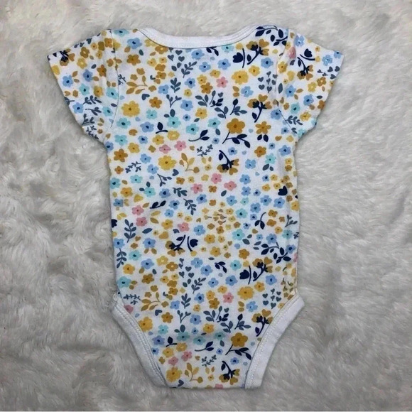 Gerber Onesie Diaper White / Pink / Blue /  Yellow Fliral Size Neworn - Picture 11 of 16